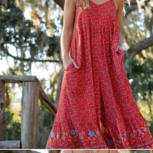 Natural life Jumpsuit with ruffled bottom Size Large